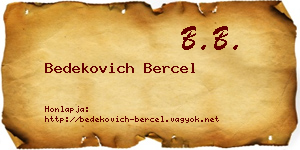Bedekovich Bercel névjegykártya